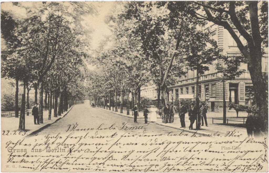 Sicht auf das Planufer, o.J., o.V., Sammlung: Peter Plewka / FHXB Friedrichshain-Kreuzberg Museum, 3733v. Am Planufer traf sich für mehrere Jahre die queere Vereinigung „Deutscher Freundschafts-Verband“.