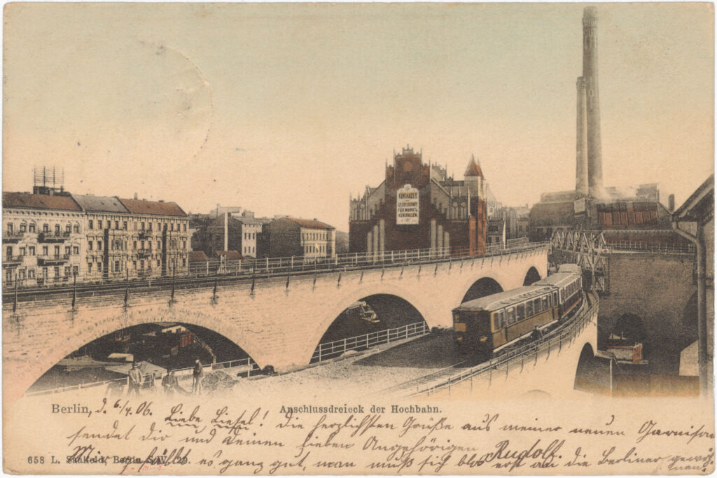 „Mir gefällt es ganz gut, man muß sich blos erst an die Berliner gewöhnen“Bahnhof Gleisdreieck, o.D. (verschickt 1906), SPP / FHXB 1237
